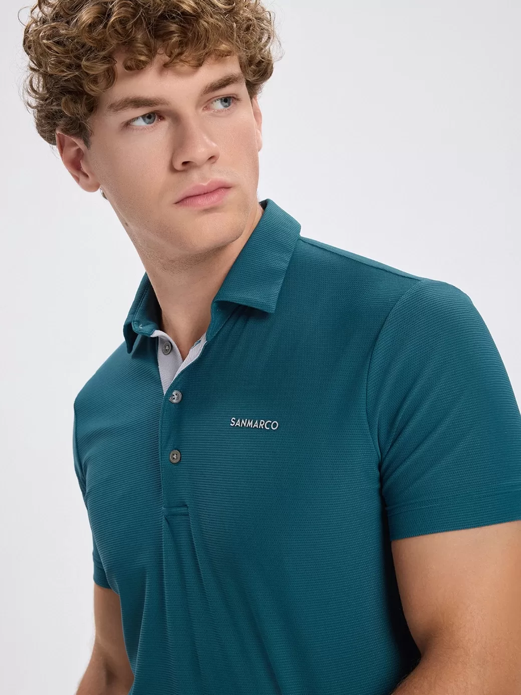 Portofino Emerald Green Erkek Kısa Kol Teknik Antrenman Polo