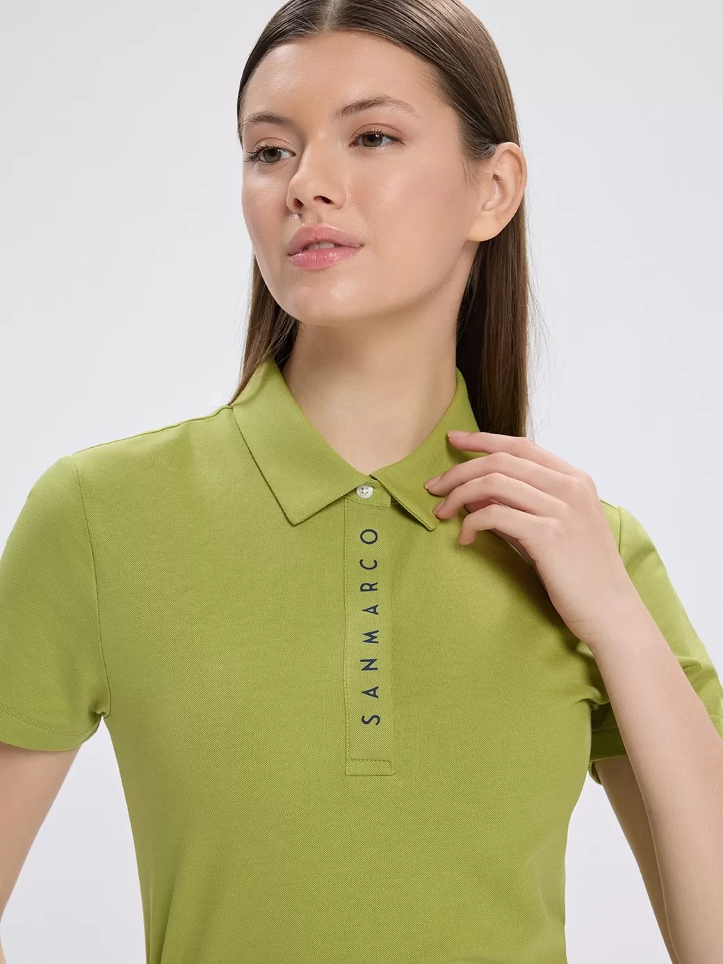 Valencia Pistachio Green Kadın Tech Antrenman Polo Kısa Kollu