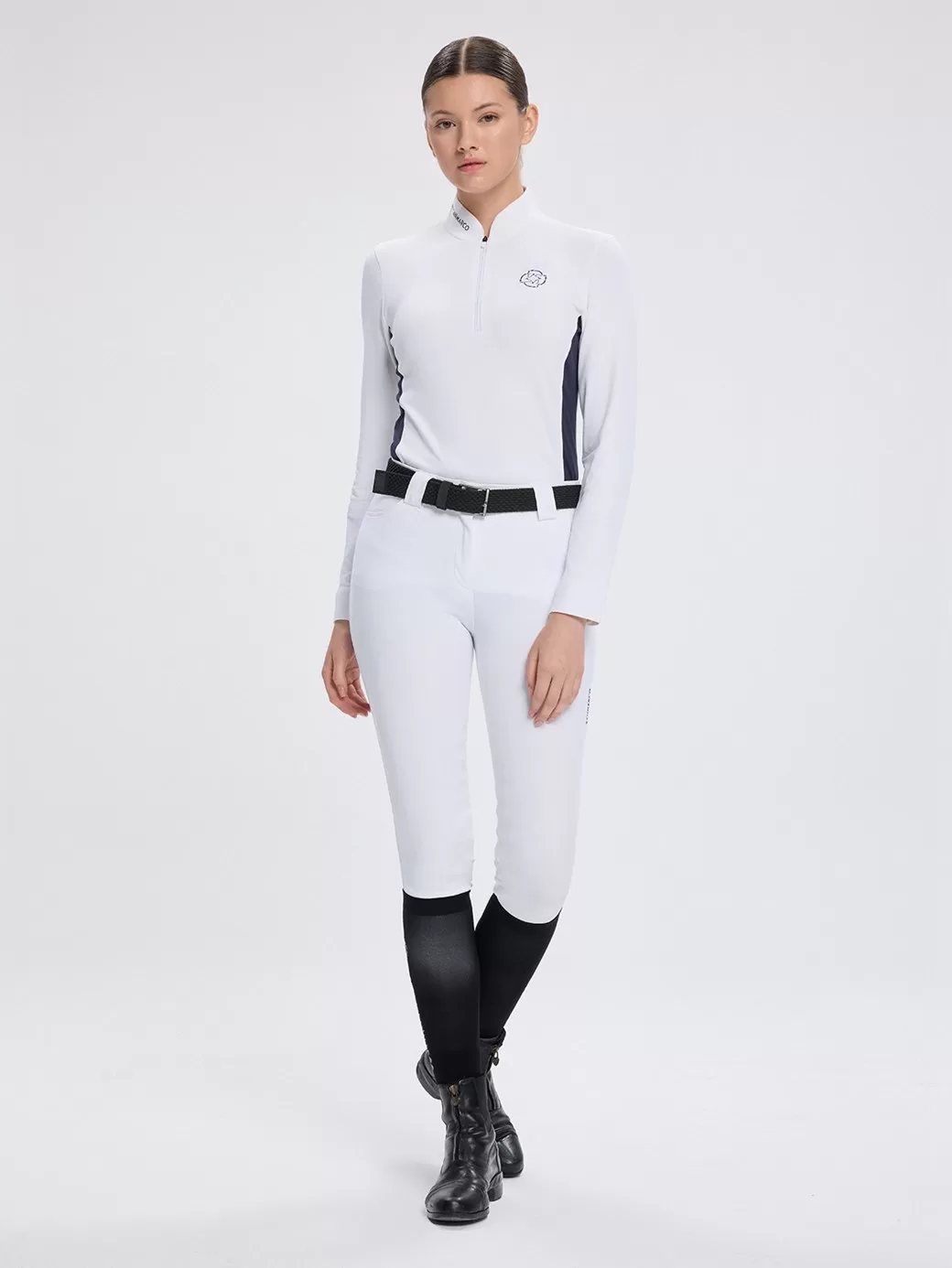 Paola White/Navy Kadın Uzun Kol Yarışma Polo