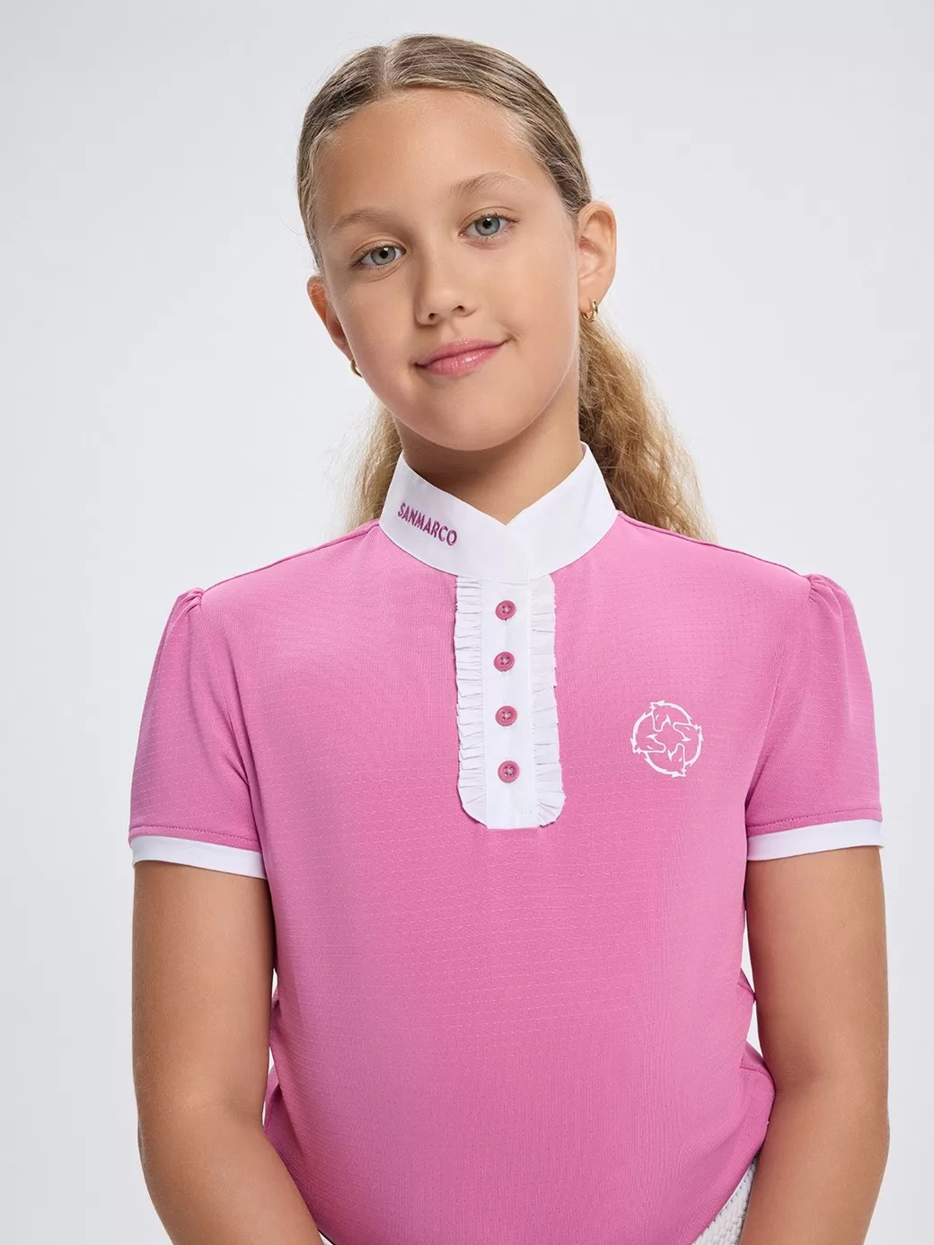 Savona-JR Pink Kız Çocuk Kısa Kol Yarışma Polo