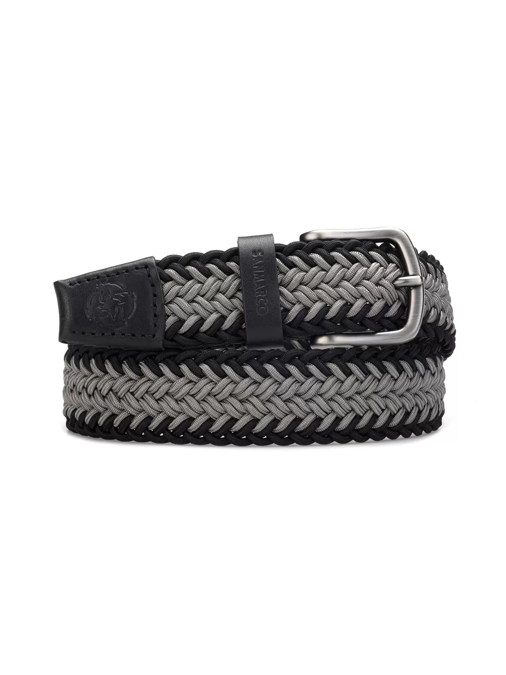 Santiago Gray/Black Örgü Kemer