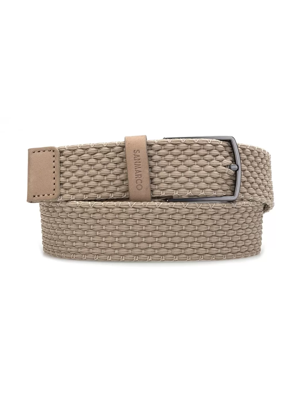 Santini Beige Örgü Kemer