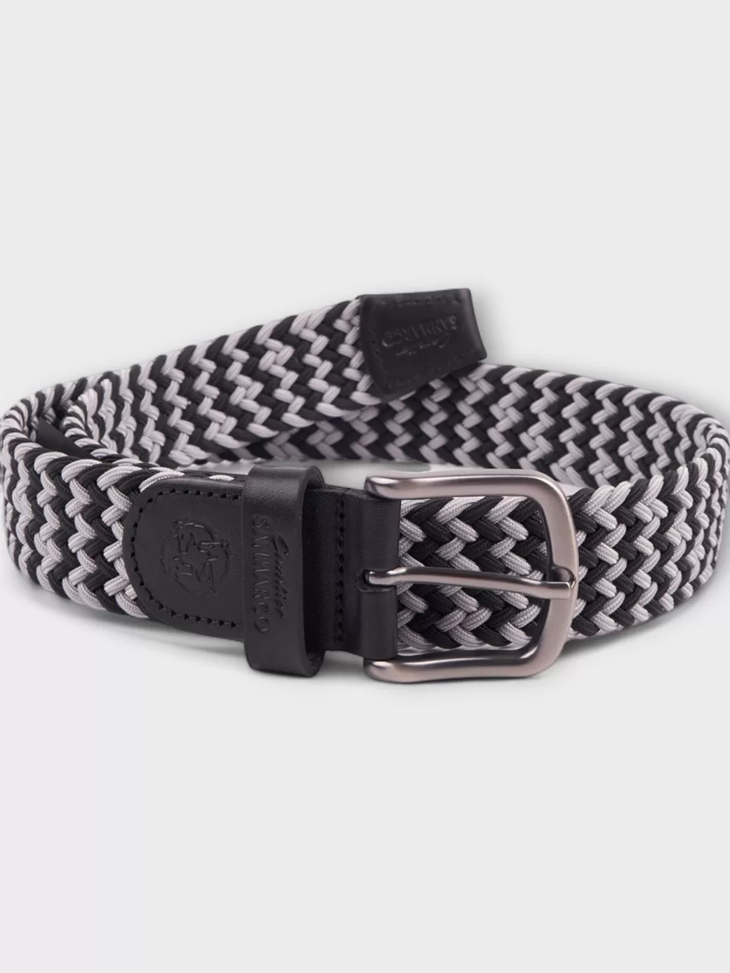 Santorini Gray/Blue-Black Örgü Kemer